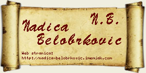 Nadica Belobrković vizit kartica